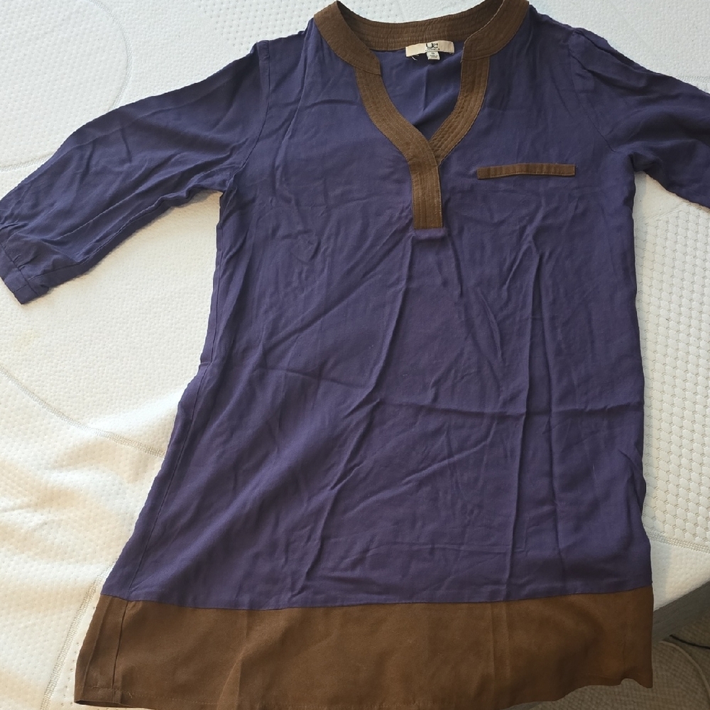 Blue and Brown Dress